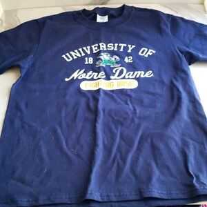 Notre Dame Fighting Irish Navy Short Sleeve T-Shirt Size M